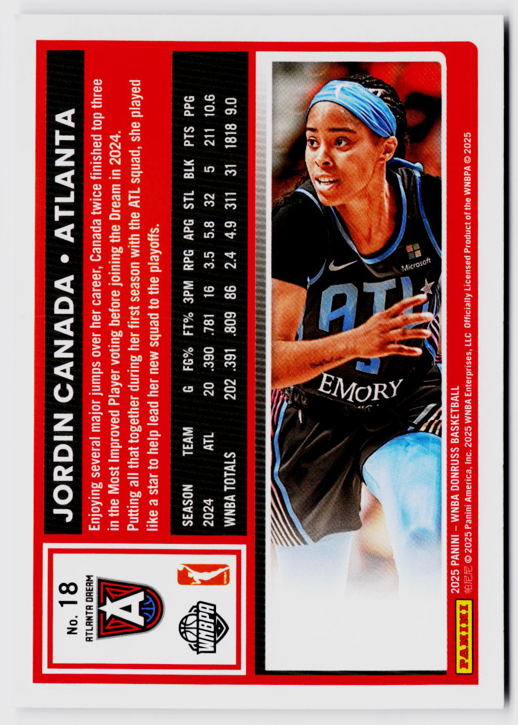 2025 Donruss WNBA #18 Jordin Canada