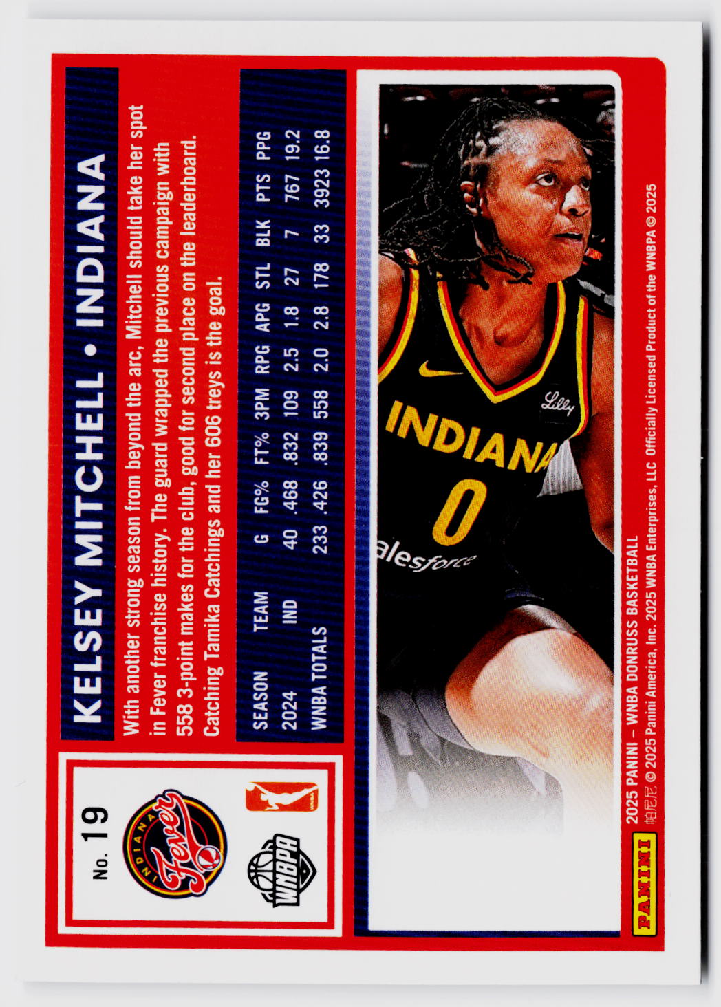 2025 Donruss WNBA #19 Kelsey Mitchell