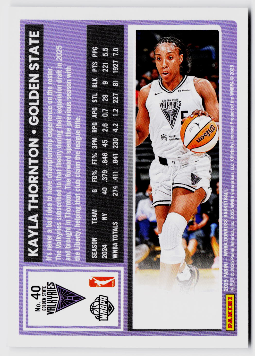 2025 Donruss WNBA #40 Kayla Thornton