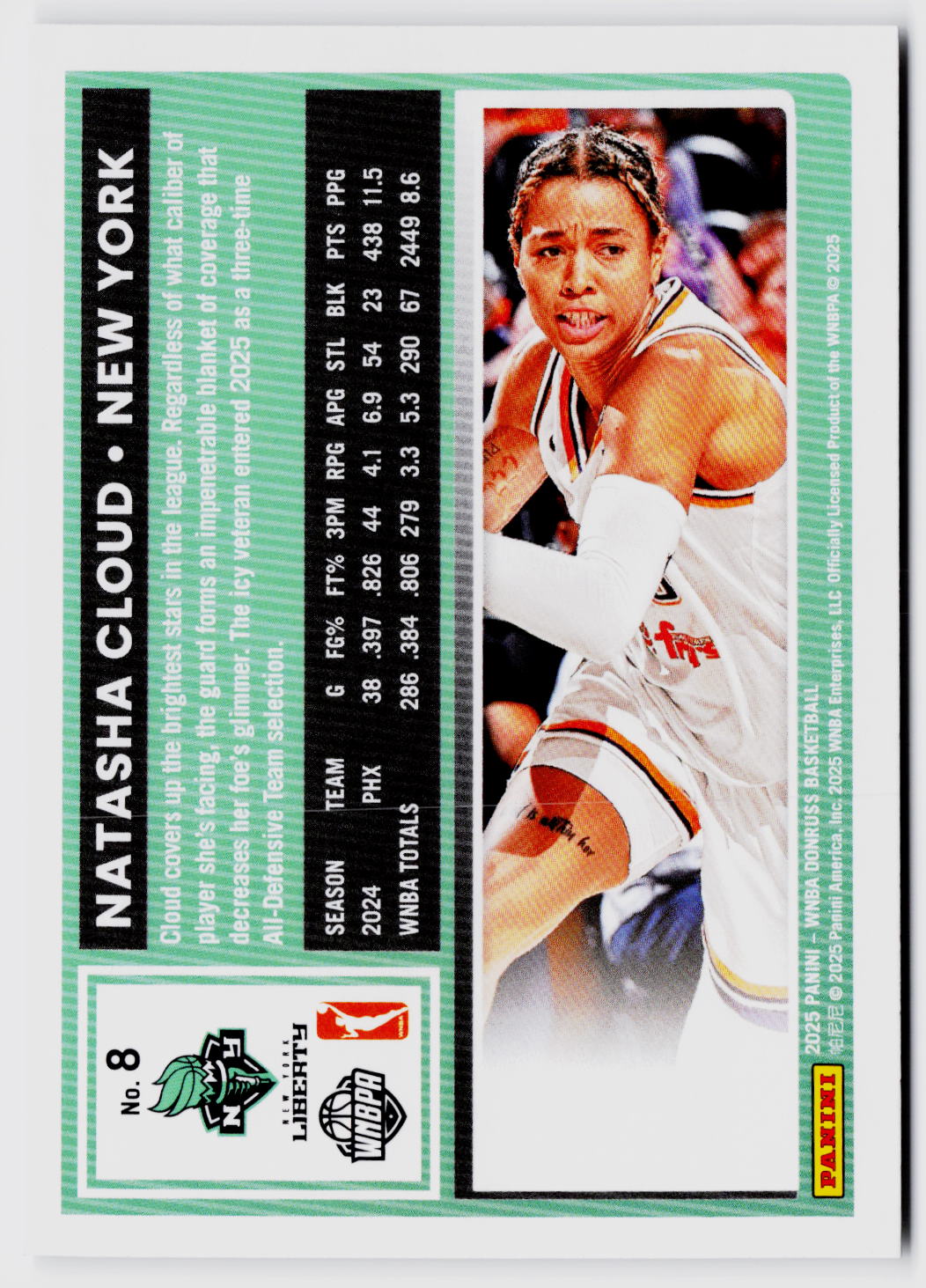 2025 Donruss WNBA #8 Natasha Cloud