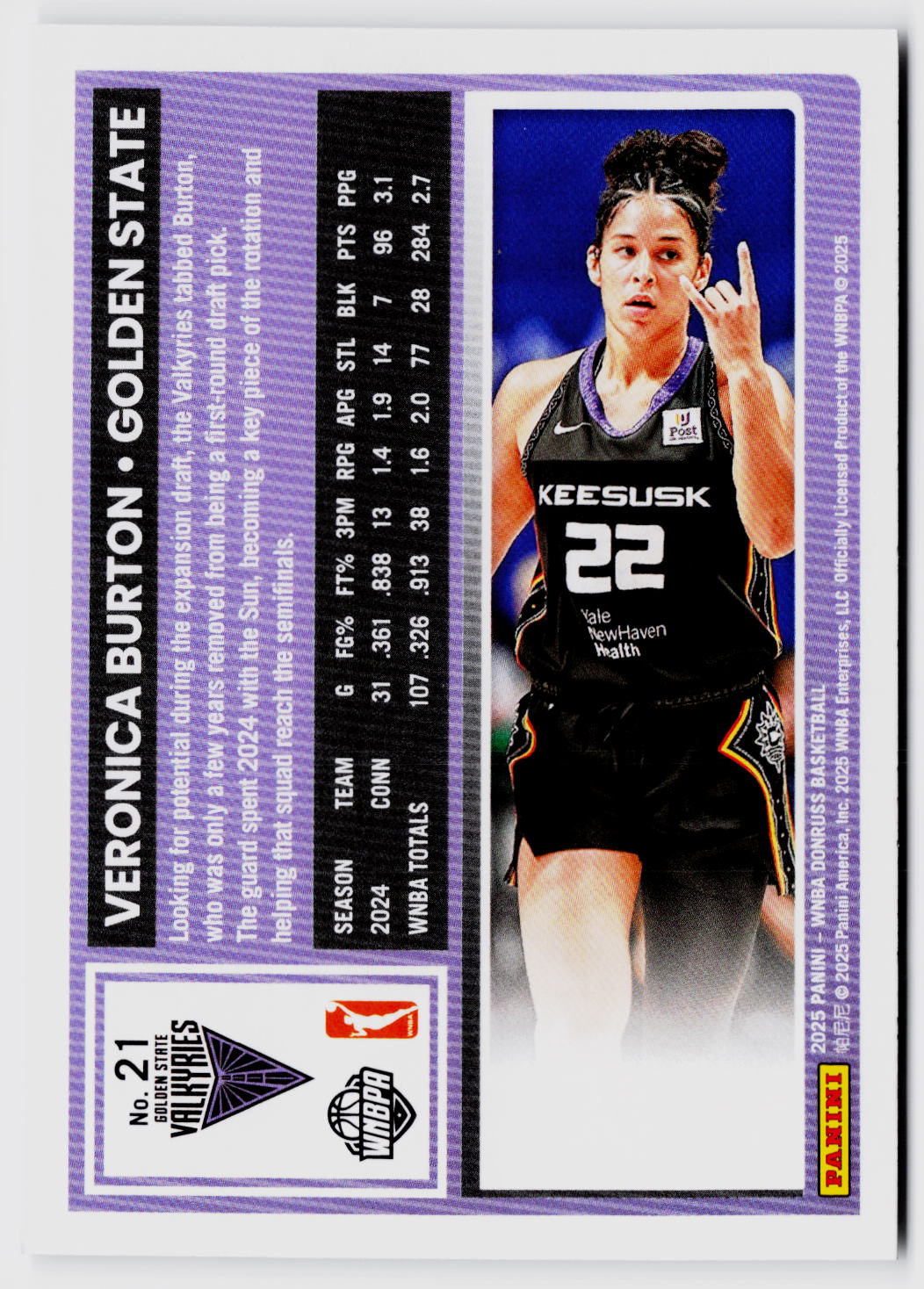 2025 Donruss WNBA #21 Veronica Burton