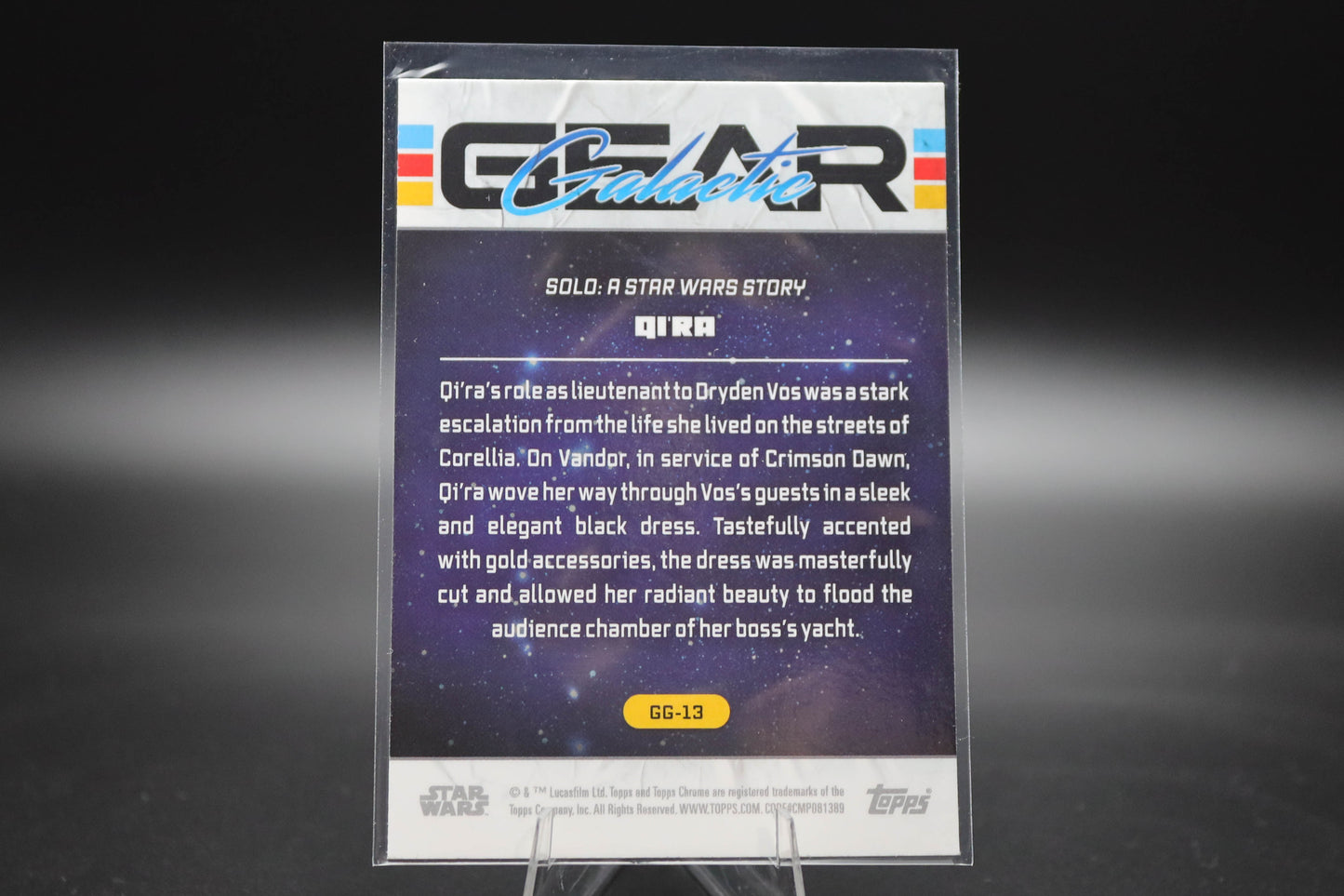 2024 Topps Chrome Star Wars Galactic Gear Qi'ra #GG-13