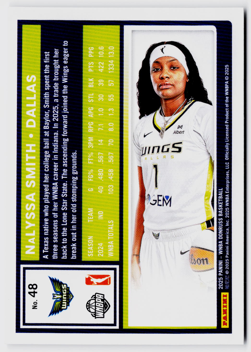 2025 Donruss WNBA #48 NaLyssa Smith