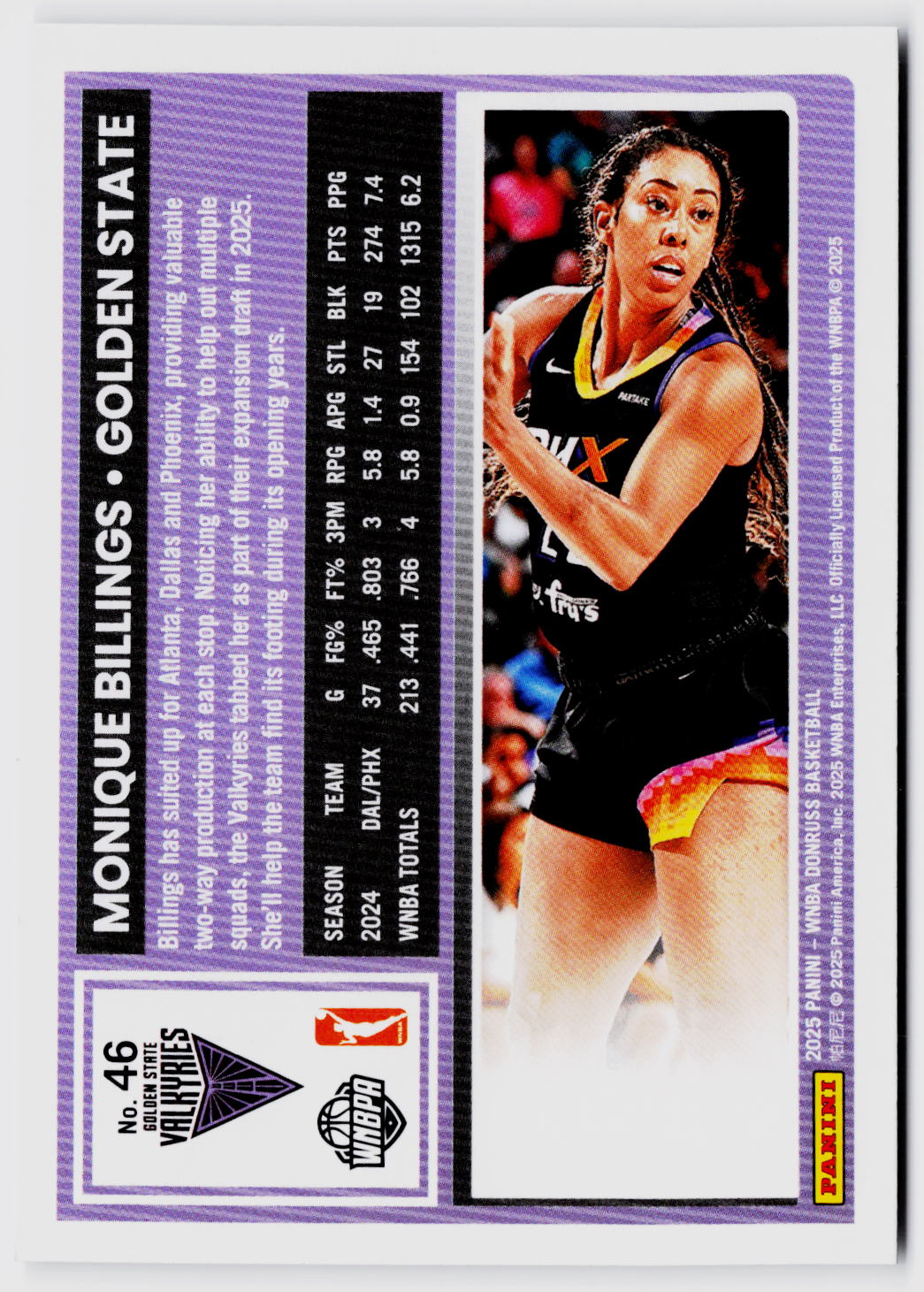 2025 Donruss WNBA #46 Monique Billings
