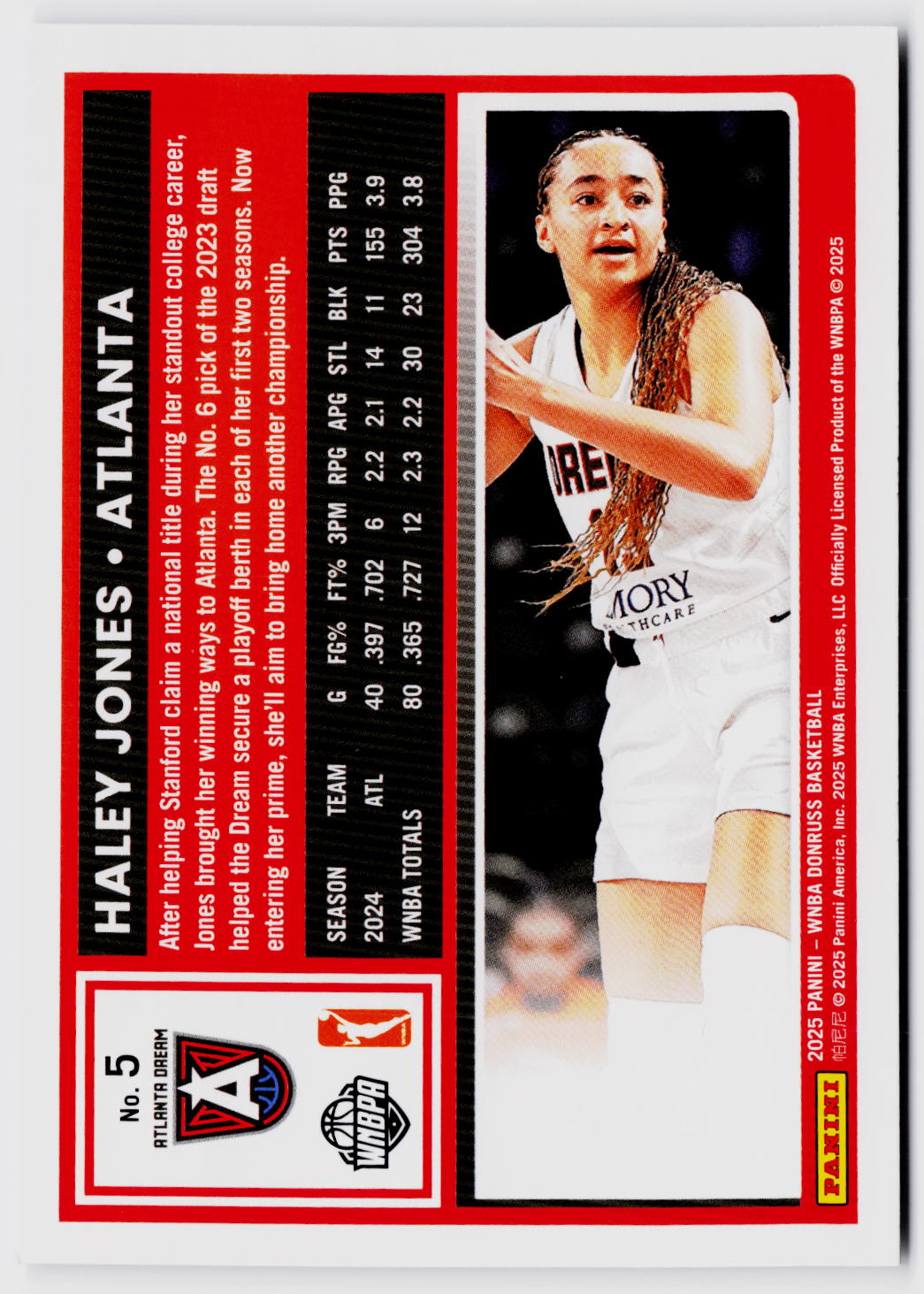 2025 Donruss WNBA #5 Haley Jones