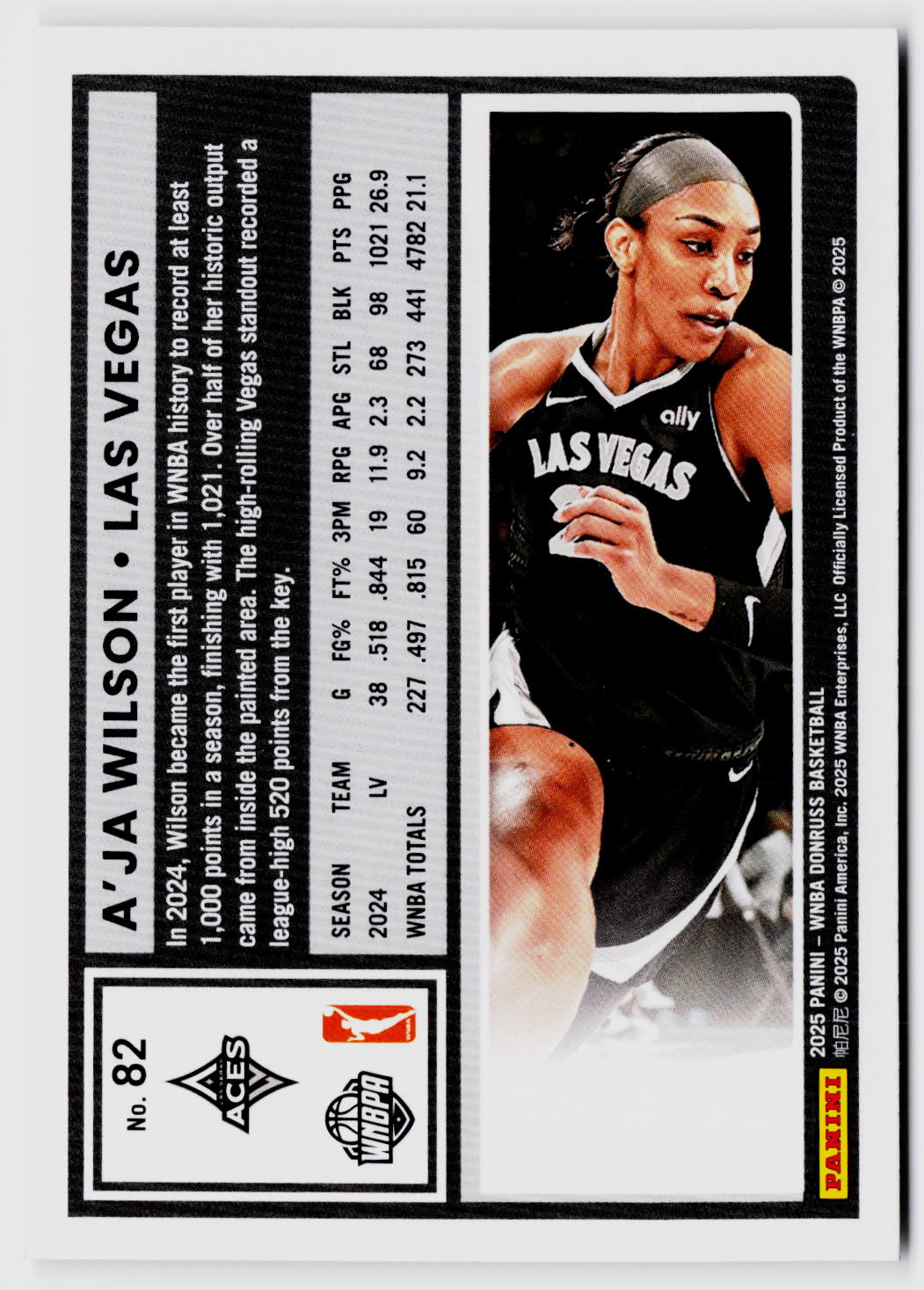 2025 Donruss WNBA #82 A'ja Wilson
