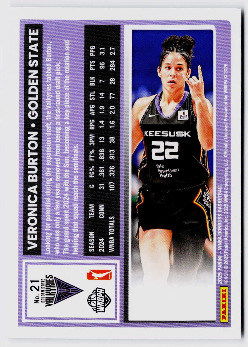 2025 Donruss WNBA #21 Veronica Burton