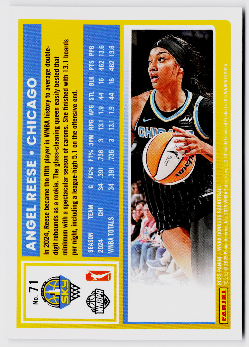 2025 Donruss WNBA #71 Angel Reese