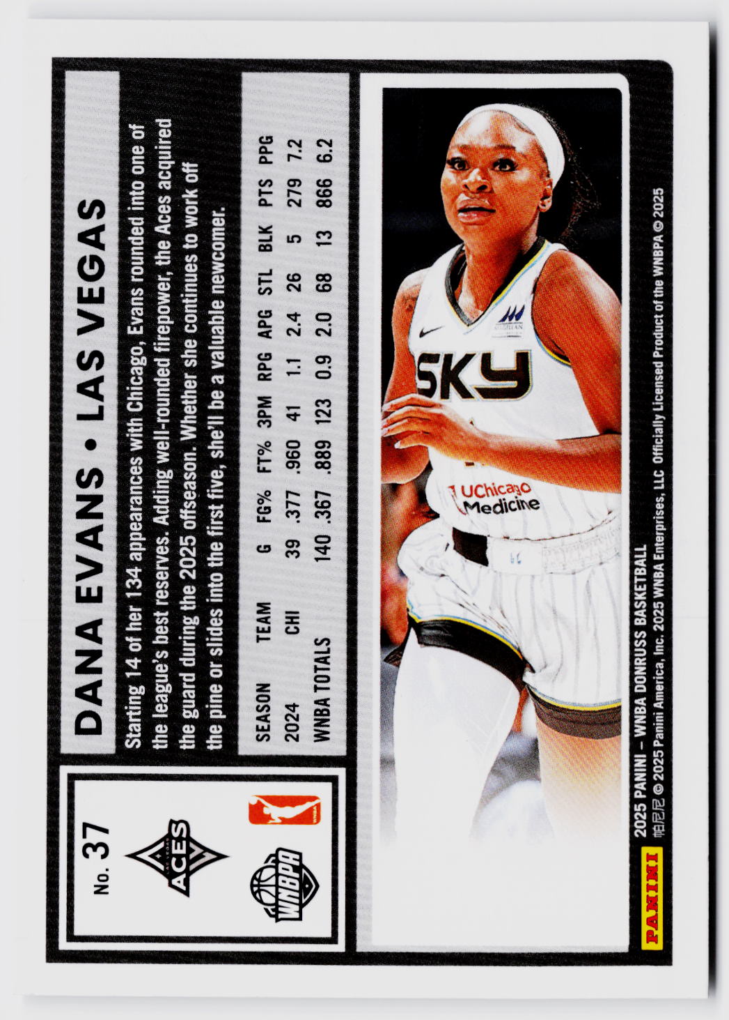 2025 Donruss WNBA #37 Dana Evans