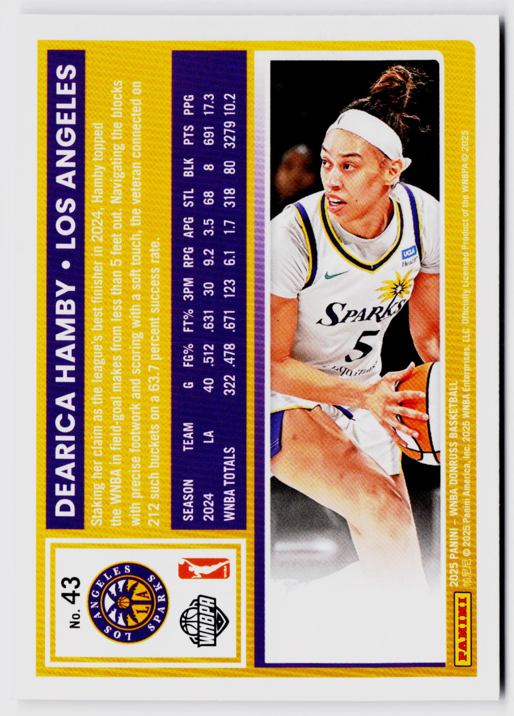 2025 Donruss WNBA #43 Dearica Hamby
