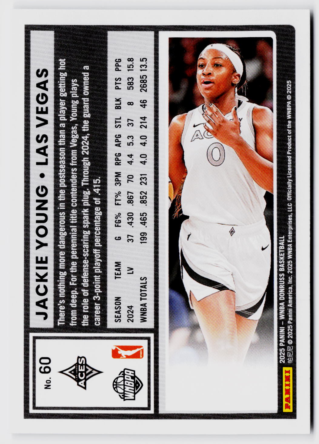 2025 Donruss WNBA #60 Jackie Young