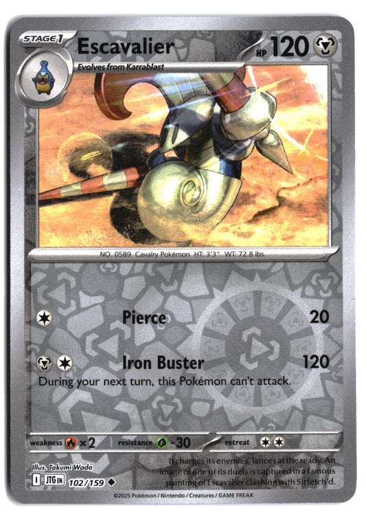 SV09: Journey Together Escavalier #102/159 Reverse Holo