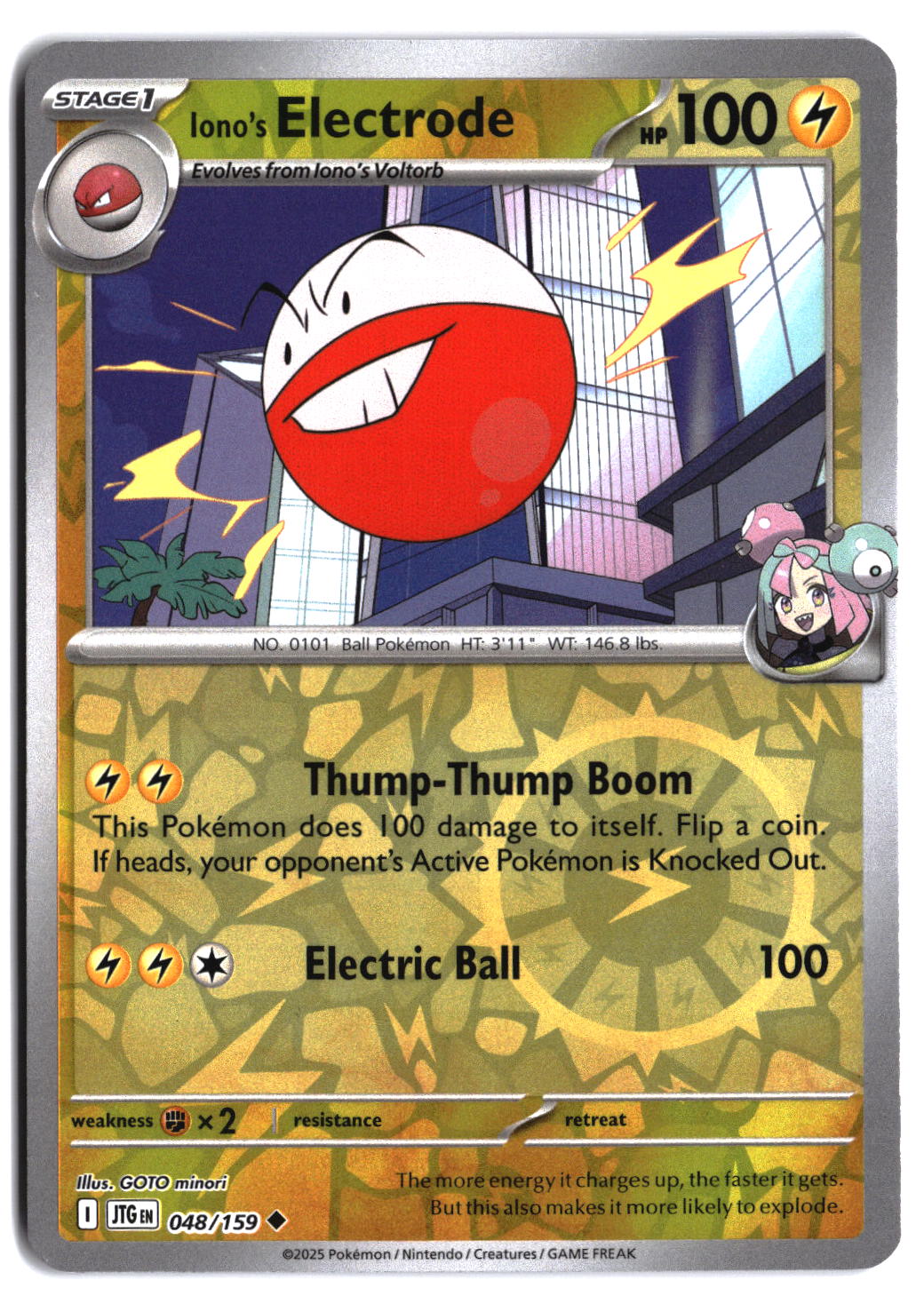 SV09: Journey Together Iono's Electrode #048/159 Reverse Holo