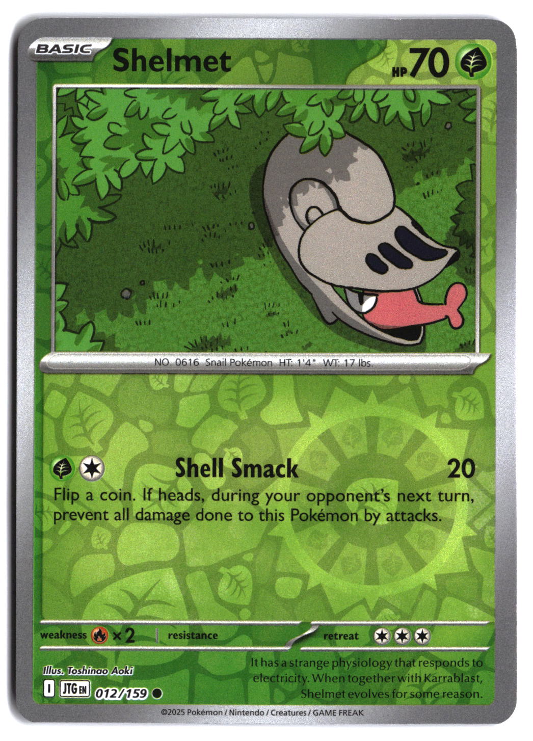 SV09: Journey Together Shelmet #012/159 Reverse Holo