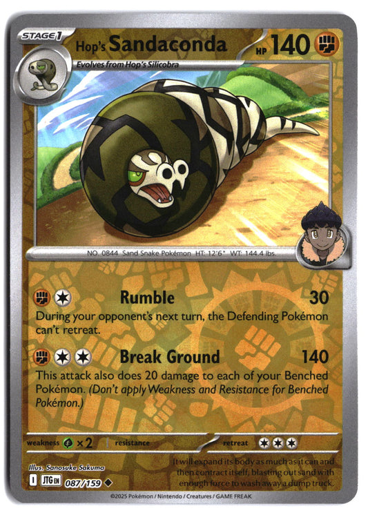 SV09: Journey Together Hop's Sandaconda #087/159 Reverse Holo