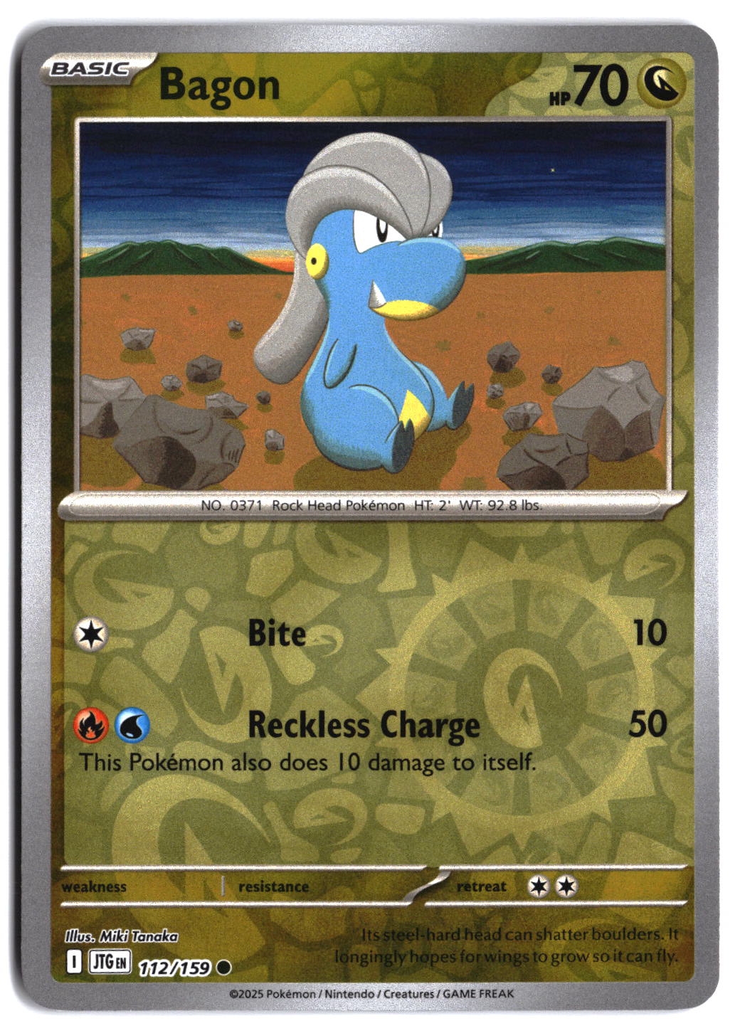 SV09: Journey Together Bagon #112/159 Reverse Holo