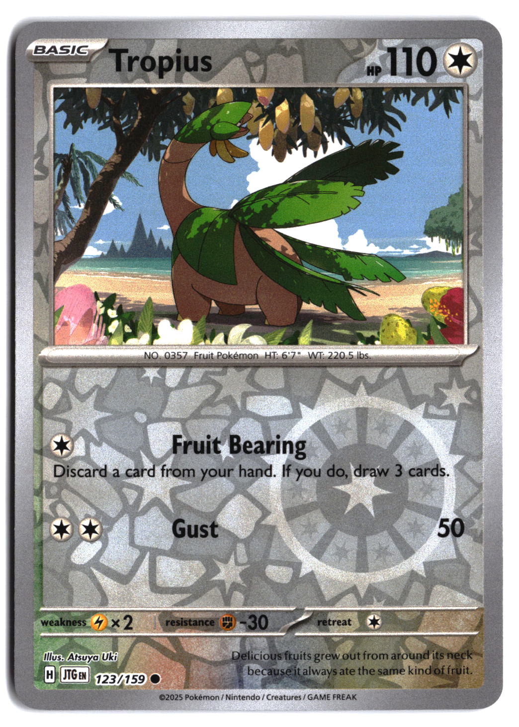 SV09: Journey Together Tropius #123/159 Reverse Holo