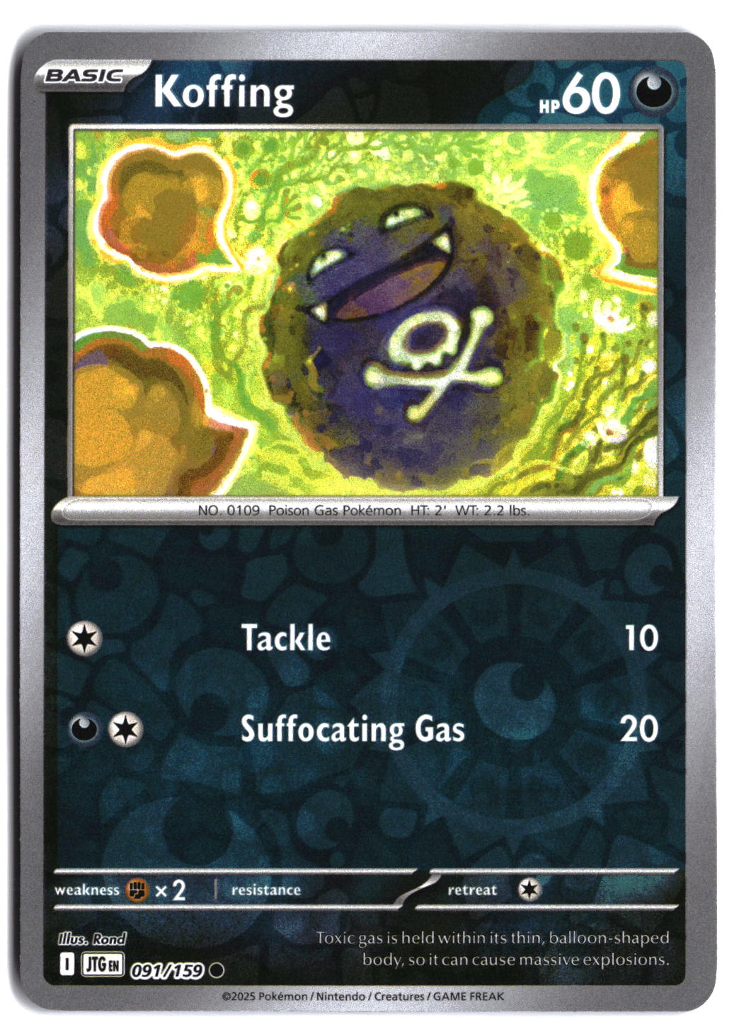 SV09: Journey Together Koffing #091/159 Reverse Holo