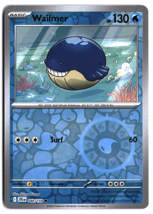 SV09: Journey Together Wailmer #040/159 Reverse Holo