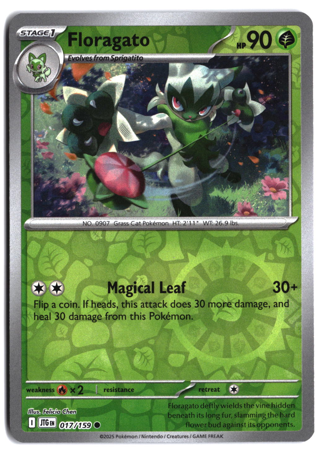 SV09: Journey Together Floragato #017/159 Reverse Holo