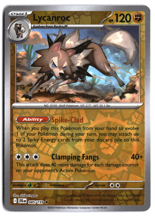 SV09: Journey Together Lycanroc #085/159 Reverse Holo