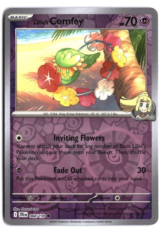 SV09: Journey Together Lillie's Comfey #068/159 Reverse Holo