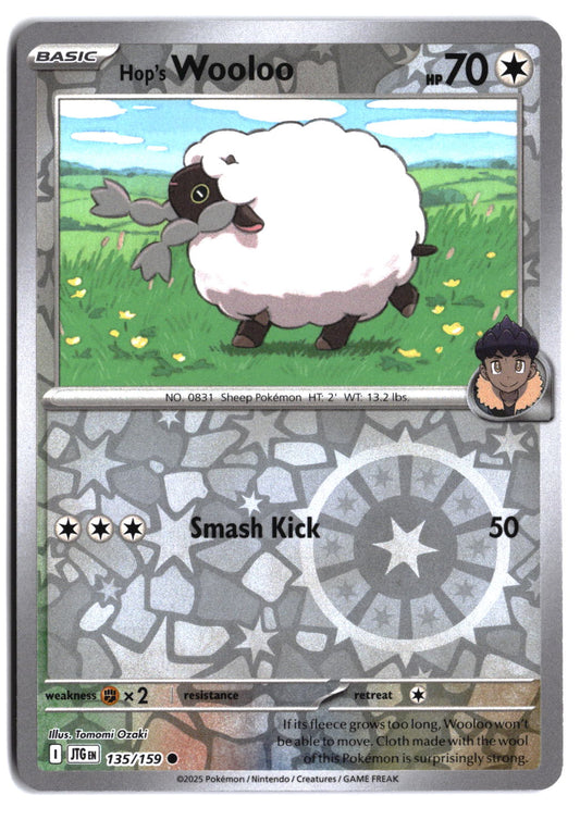 SV09: Journey Together Hop's Wooloo #135/159 Reverse Holo