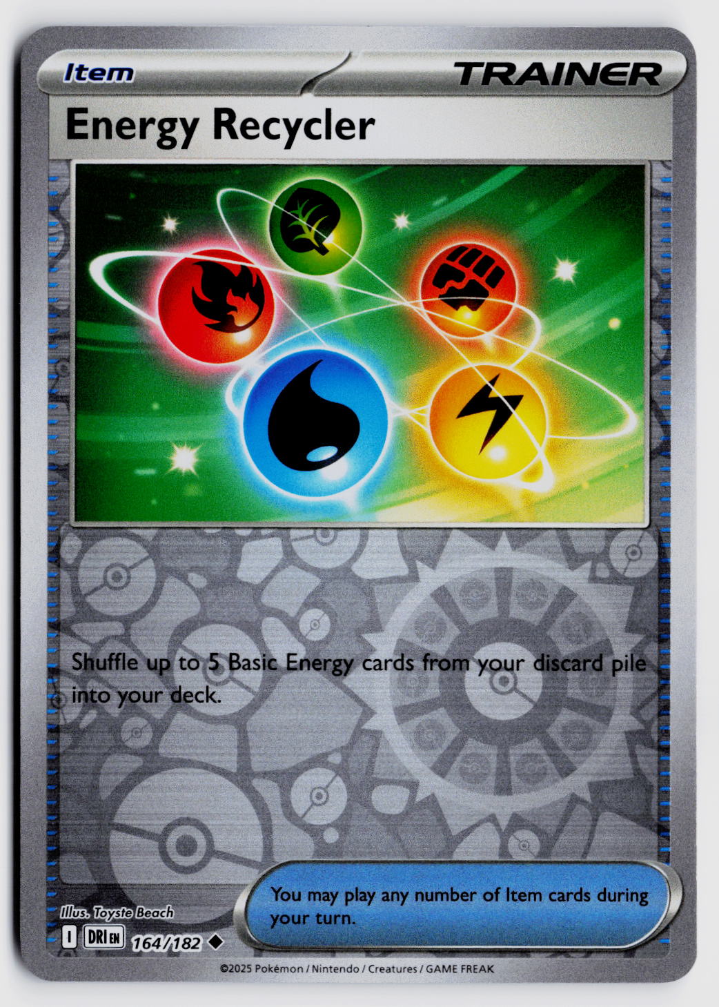 SV10: Destined Rivals #164/182 Energy Recycler Reverse Holo