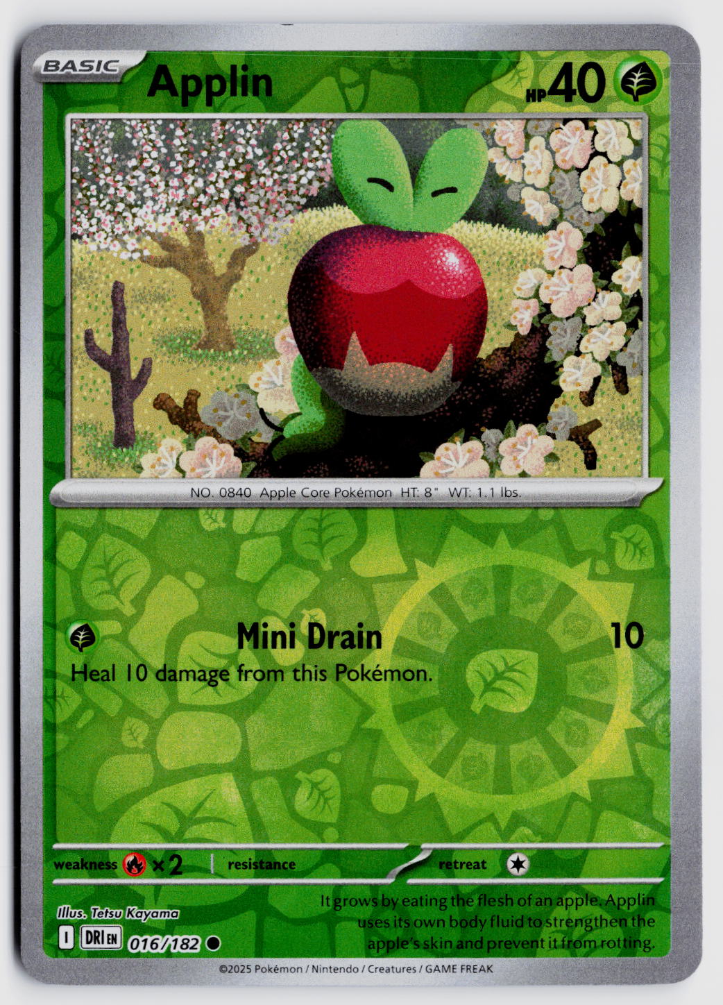 SV10: Destined Rivals #016/182 Applin Reverse Holo