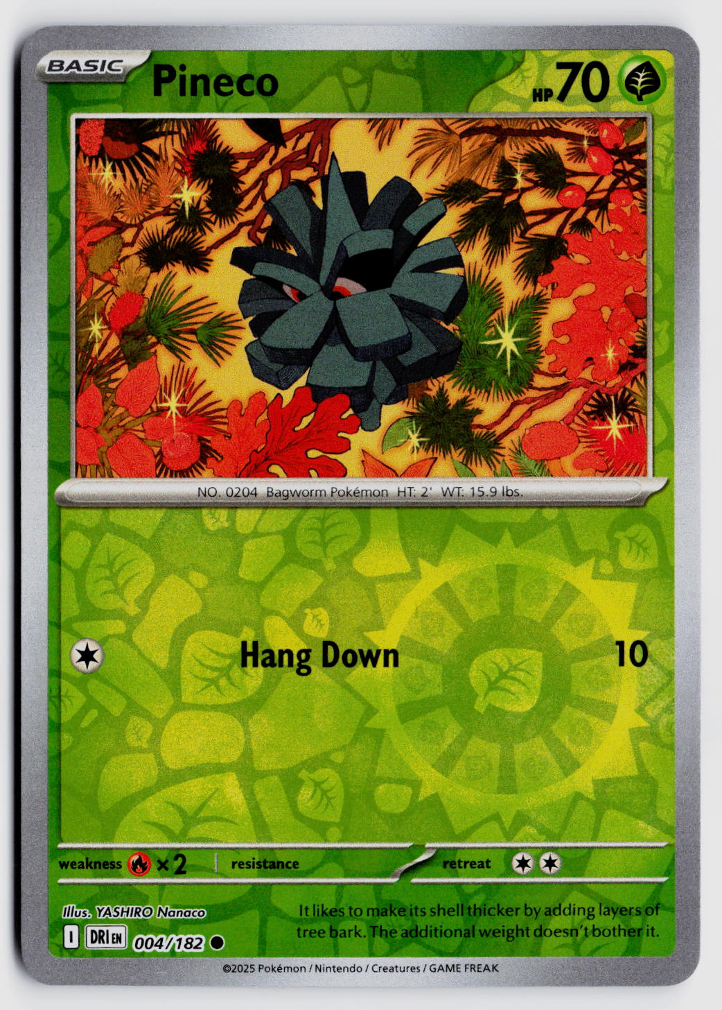 SV10: Destined Rivals #004/182 Pineco Reverse Holo