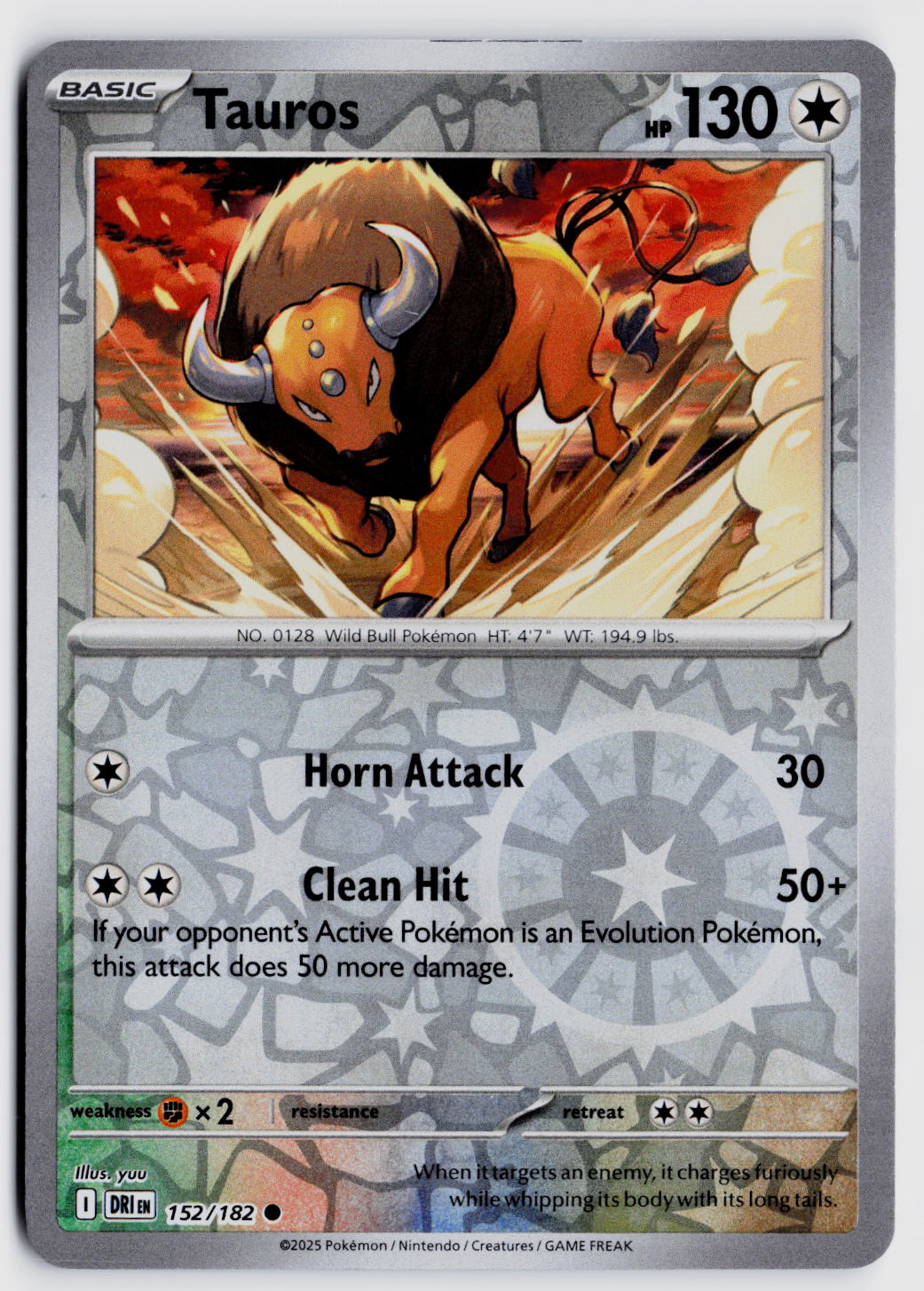 SV10: Destined Rivals #152/182 Tauros Reverse Holo