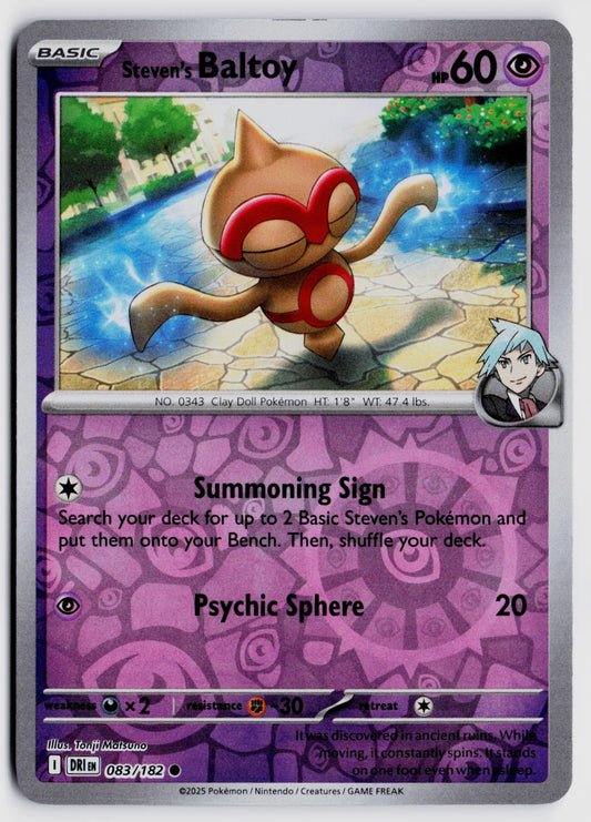 SV10: Destined Rivals #083/182 Steven's Baltoy Reverse Holo