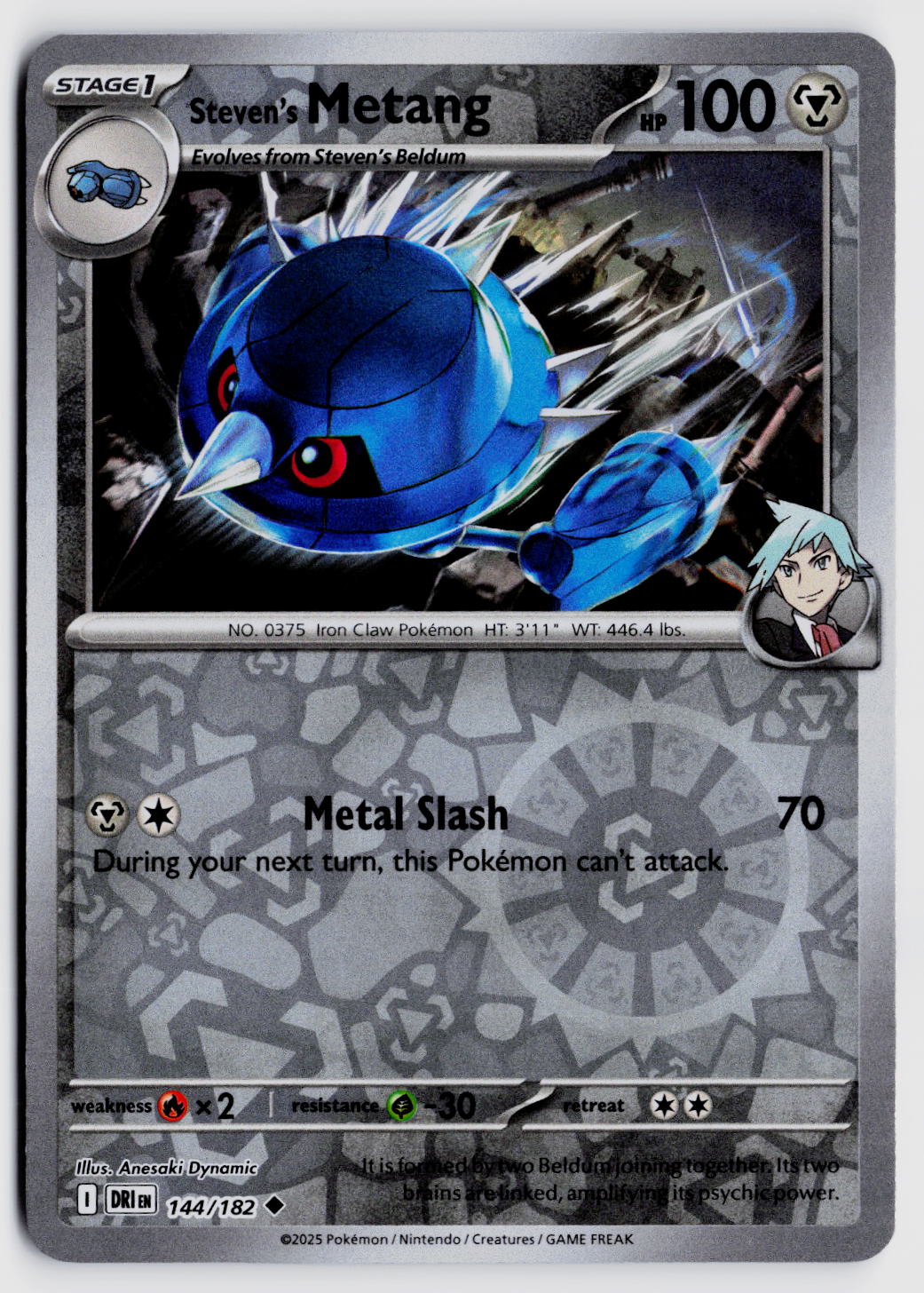 SV10: Destined Rivals #144/182 Steven's Metang Reverse Holo