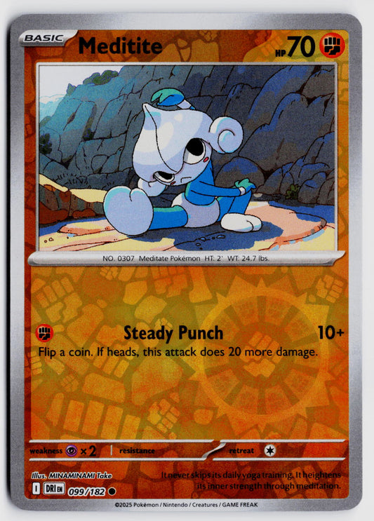 SV10: Destined Rivals #099/182 Meditite Reverse Holo