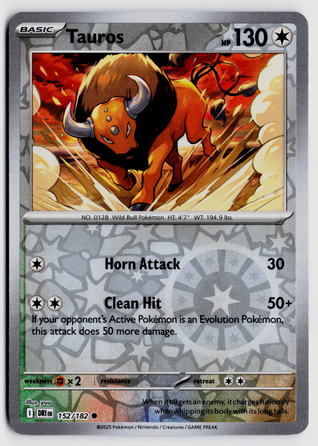 SV10: Destined Rivals #152/182 Tauros Reverse Holo