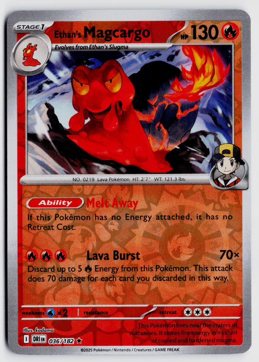 SV10: Destined Rivals #036/182 Ethan's Magcargo Reverse Holo