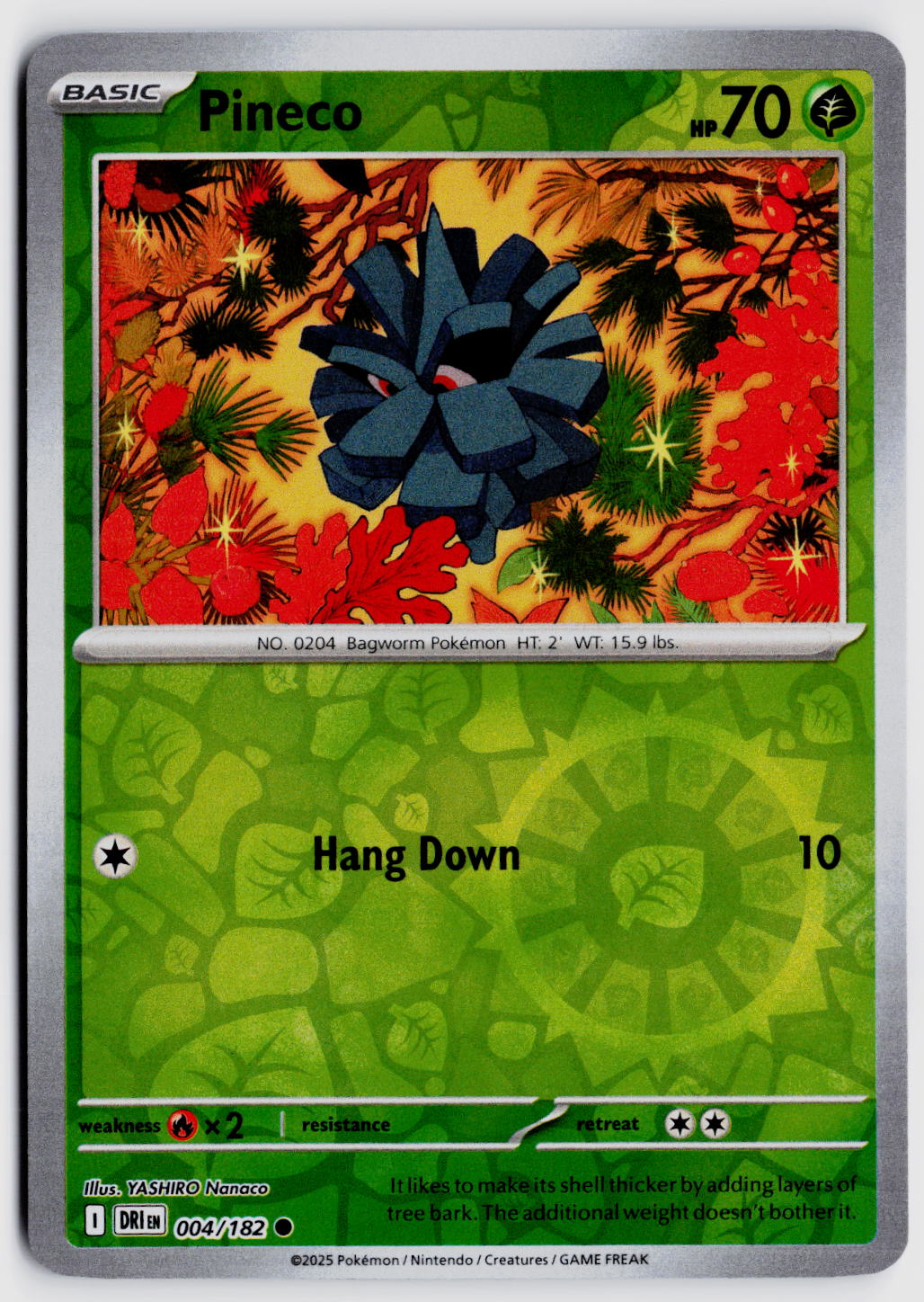 SV10: Destined Rivals #004/182 Pineco Reverse Holo