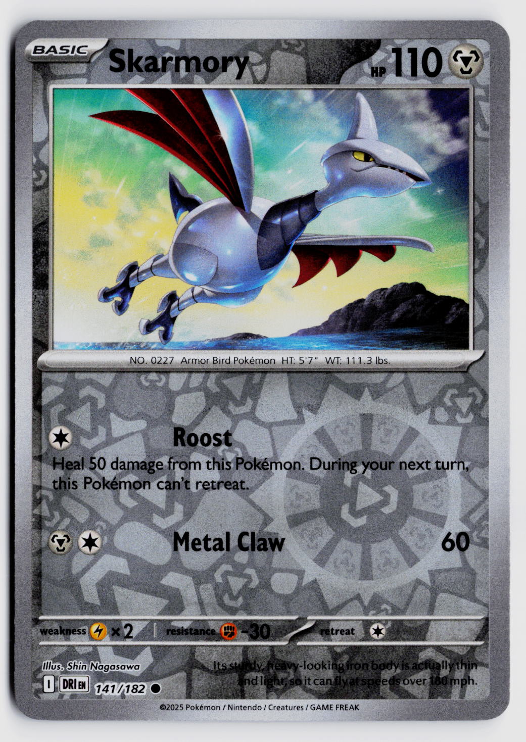 SV10: Destined Rivals #141/182 Skarmory Reverse Holo