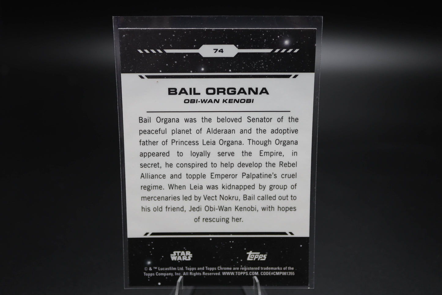2024 Topps Chrome Star Wars #74 Bail Organa