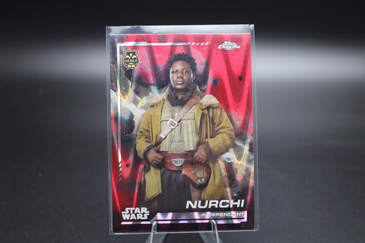 2024 Topps Chrome Star Wars Nurchi Debut [Red Wave Refractor] #92
