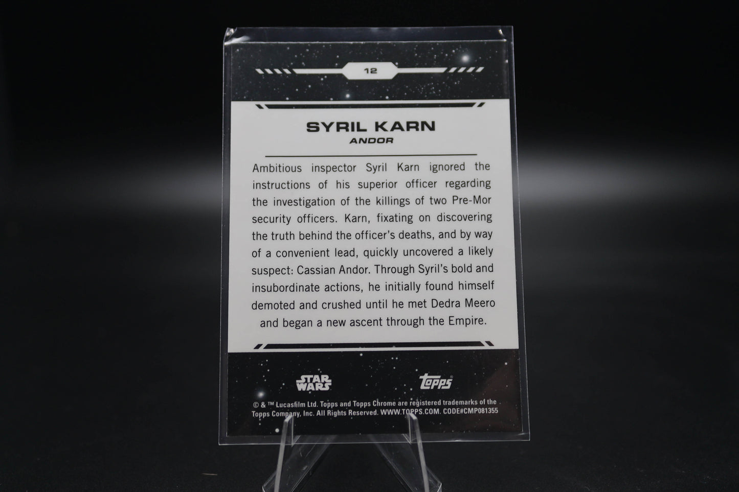 2024 Topps Chrome Star Wars Syril Karn #12