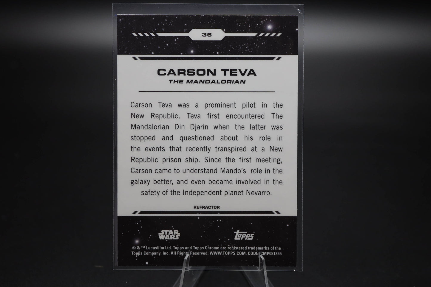 Star Wars 2024 Topps Chrome: Carson Teva [Rainbow Refractor] #36