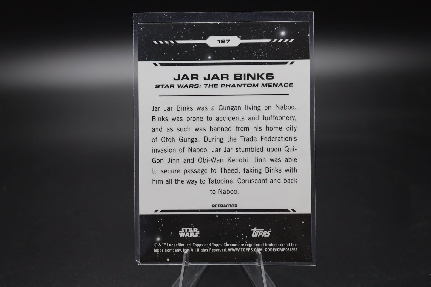 2024 Topps Chrome Star Wars Rainbow Refractor #127 Jar Jar Binks